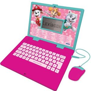 Lexibook Paw Patrol, pedagogische en tweetalige laptop in het Engels/Duits, speelgoed voor kinderen met 124 activiteiten om te leren, spelletjes en muziek, roze, JC598PAGi3