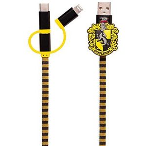 Harry Potter Hogwarts Hufflepuff sjaal USB telefoon oplaadkabel