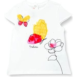 Chicco T-shirt met korte mouwen voor meisjes, wit, normaal voor meisjes, Wit, 12 Maanden