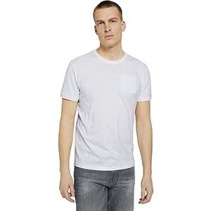 TOM TAILOR Uomini T-shirt van biologisch katoen 1025984, 10332 - Off White, S