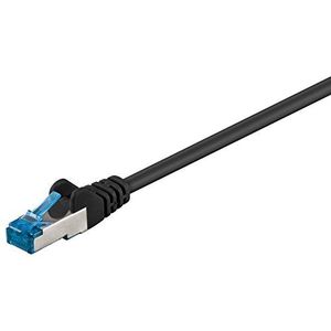 Goobay CAT patchkabel, ethernetkabel, dubbel afgeschermd, S-FTP, halogeenvrij, koper, RJ-45, vergulde contacten, div. Lengtes en kleuren., 3 Maanden, zwart, 1