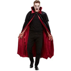 Deluxe Vampire Cape, Black, Velour with Red Lining