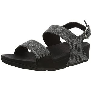 Fitflop Lulu Glitz sandalen met riempjes voor dames, Zwart, 37 EU