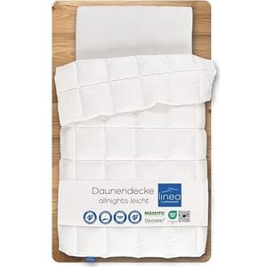 LINEA by böhmerwald - Allnights - behaaglijk dekbed licht, 135 x 200, 100% nieuwe veren en dons, geschikt voor mensen met allergieën, wasbaar tot 60 °C, in Duitsland geproduceerd