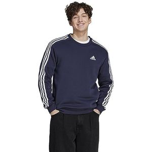 adidas Heren Essentials Fleece 3-Stripes Sweatshirt, legend ink, S