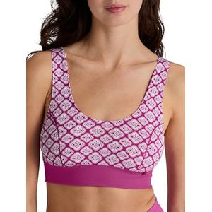 Calida Elastische trendy bustier voor dames, met brede zachte band, Orchid Bloem, 36-38