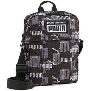 PUMA Academy Draagbare schoudertassen, uniseks, Puma Zwart logo Aop, Eén maat