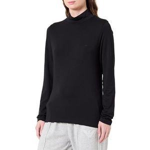 EMPORIO ARMANI WOMAN'S TECH WOL SCHILDPAD HALS TRUI ZWART L, Zwart, L