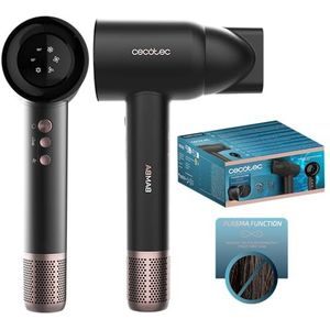 Cecotec Compacte föhn, krachtig, IoniCare Rockstar Nano IonTech. 1600 W, borstelloze motor 11.000 rpm, plasma functie, 3 temperaturen, 3 snelheden, display, magneetmondstuk
