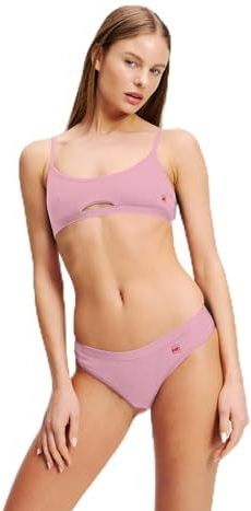 Karl Lagerfeld International B.V Icon Rib Peephole Bralette, Begonia Pink, S, roze, S