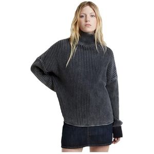 Losse overdyed Turtle Knit, blauw (Osaka Blue D25752-d467-3873), M