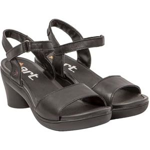 Art 1475 ALFAMA, damessandalen met hak, nappa zwart, 41 EU, Nappa, zwart, 41 EU