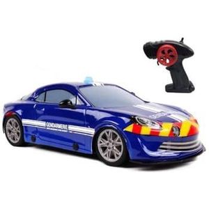 TURBO CHALLENGE - Alpine A110 - Gendarmerie - 1/16-099215 - Afstandsbestuurbare Auto - Blauw - Klaar om te Rijden - Oplaadbare Batterij en Inbegrepen Batterijen - Kunststof - Kinders - Vanaf 8 jaar