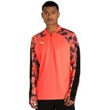 PUMA Single stuk WC 1/4 Zip Top Las-Top, Fiery Coral Black, M voor heren, koraalrood/zwart (Fiery Coral-Puma, M