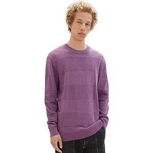 TOM TAILOR-denim Denim gebreide herentrui met katoenstructuur