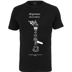 Mister Tee Depresso Tee T-shirt voor heren, zwart, XS