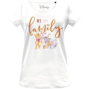 Winnie the Pooh WODWINITS010 T-shirt, wit, XL voor dames