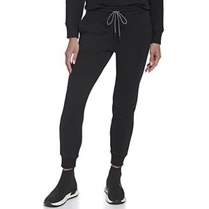 DKNY Dames Sport Women's Soho Logo Relaxed Jogger W/Side Panel Sweatpants, zwart, L