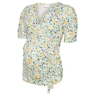 MAMALICIOUS T-shirt voor dames, Sneeuwwit/Aop: bloemen, S