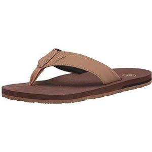 Volcom Heren Victor Flip-Flop, bruin kaki, 8 UK