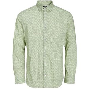 JACK & JONES Heren JPRBLABLACKPOOL Stretch Shirt LS SS23 SN overhemd, celadon green/fit: slim fit, L, Celadon Green/Fit: slim fit, L