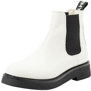 Tommy Jeans Dames Tjw Chelsea Flat Boot En0en02311 Mid, Witte rijke crème, 36 EU