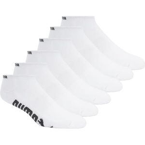 Puma Sokken – United Legwear Low Cut Socks voor heren, wit, 6 stuks, 10-13/6-12