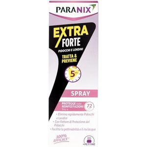 Paranix Extra sterke spray voor behandeling en voorkomt pidogen en kantelen in 5 minuten, 100 mm