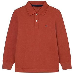 Hackett London Jongens Essential Logo Polo Shirt, Rood (Terracotta), 13 jaar