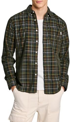 Pepe Jeans - PM308721 Max - Overhemd - Groen - Katoen - Lange Mouwen