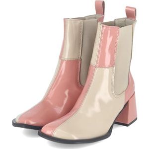 Art - 1707 Nappa Shinny - Leren Enkellaarsjes - Veelkleurig - Blokhak 60 mm