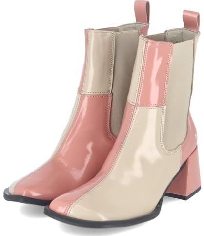 Art - 1707 Nappa Shinny - Leren Enkellaarsjes - Veelkleurig - Blokhak 60 mm