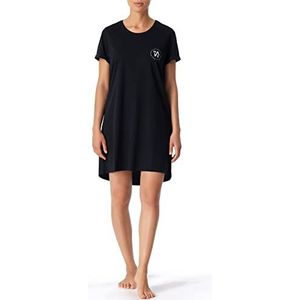 Schiesser Dames Sleepshirt 1/2 mouw 85cm nachthemd, zwart, 34, zwart, 34