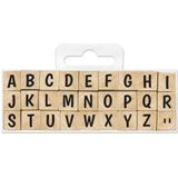 Aladine - Stampo Alfabet Small – set met alfabetstempels van hout – scrapbooking – kaarten Bullet Journal – stempel klein