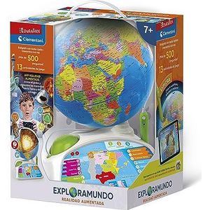 Clementoni 55522 Interactieve wereldbol met app van Auentata-realiteit, interactieve pedagogische wereldbal met pedagogische app, speelgoed vanaf 7 jaar, speelgoed in het Spaans