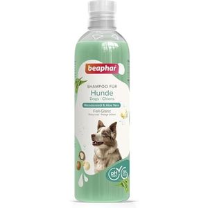 BEAPHAR - Hondenshampoo vacht glans voor honden van alle rassen - huidvriendelijk - met macadamia-olie en aloë vera - 0% parabenen - frisse geur - veganistisch - 250 ml