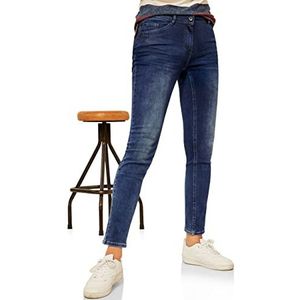 Cecil Dames Jeans, Dark Blue Used Wash., 27W x 34L