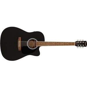 Fender FA-25CE Alternative Series Dreadnought Acoustic Electric Guitar, Beginner Guitar, with 2-Year Warranty, Includes Built-In Tuner and On-Board Volume & Tone Controls, Black
