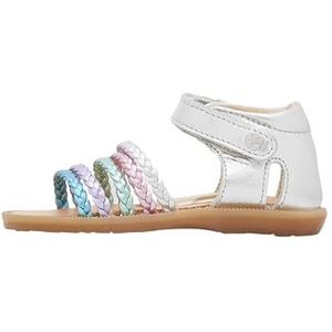 Naturino Rubino, halfopen sandalen voor meisjes en meisjes, zilver., 20 EU