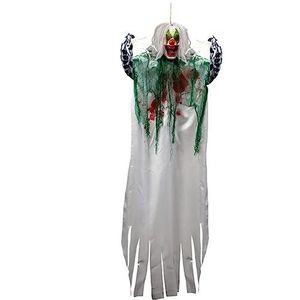 Hangende clown w/hair and satijnen jurk, ongeveer 190cm tall, in zak.