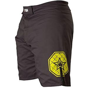 MMA shorts ""Triangle"", zwart - geel, S