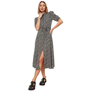 Trendyol Dames Beltes overhemd-jurk. Dress, Multi Color, 34
