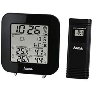 Hama EWS-200 Zwarte batterij - weerstation (zwart, batterij)