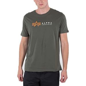 Alpha Industries Alpha Label T Shirt voor heren Pastel Grey