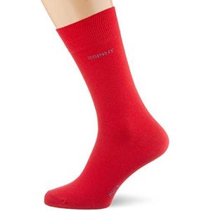 ESPRIT Heren Sokken Basic Uni 2-Pack M SO Organisch Katoen Dun eenkleurig Multipack 2 Paar, Roze (Red Pepper 8074), 43-46