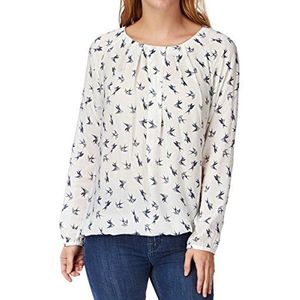 Esprit Regular Fit blouse voor dames met vogelprint