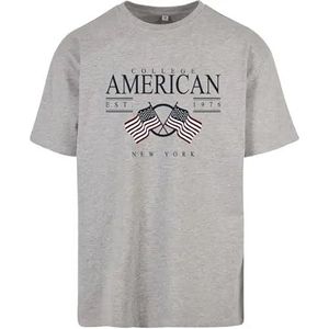AMERICAN COLLEGE USA American College T-shirt met korte mouwen, uniseks, kinderen, Grijs, 14 Jaar