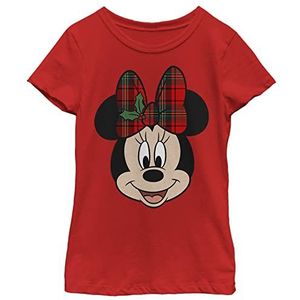 Disney Big Minnie Holiday T-shirt voor meisjes, XL, rood, XL