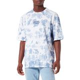 Lonsdale Whaligoe T-shirt voor heren, gewassen blauw/marineblauw, S