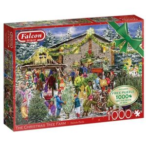 Falcon de luxe The Christmas Tree Farm 2x1000 stukjes - Legpuzzel